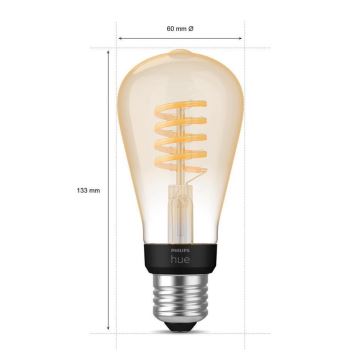 Dimbare LED Lamp Philips Hue WHITE AMBIANCE ST64 E27/7W/230V 2200-4500K