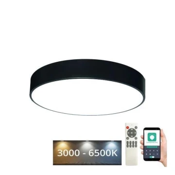 Dimbare LED plafondlamp LED/50W/230V 3000-6500K zwart + afstandsbediening
