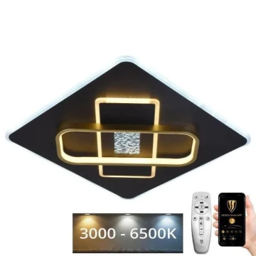 Dimbare LED plafondlamp LED/90W/230V 3000-6500K zwart + afstandsbediening