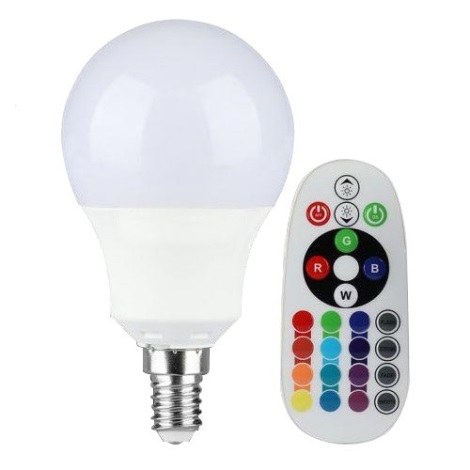 Communicatie netwerk droog Verhoog jezelf Dimbare LED RGB Lamp E14/3,5W/230V 6400K + afstandsbediening | Lumimania