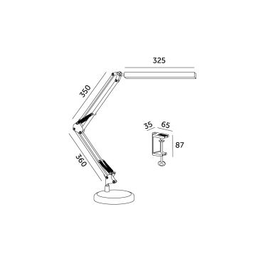 Dimbare LED tafellamp 2in1 USB TENUIX LED/14W/5V 3000-6000K