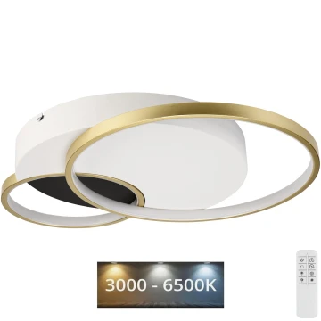 Dimbare plafondlamp BENITO LED/31W/230V 3000-6500K wit/goud