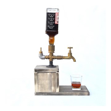 Drankdispenser 30x32 cm goud/spar