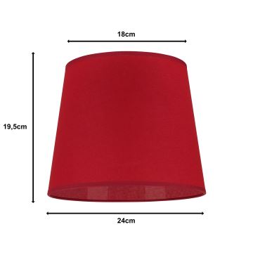 Duolla - Abat-jour CLASSIC M E27 d. 24 cm rouge