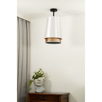 Duolla - Bevestigde hanglamp BELL SHINY 1xE27/15W/230V wit/koper