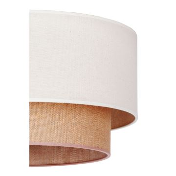 Duolla - Bevestigde hanglamp BOHO 1xE27/15W/230V crème/bruin