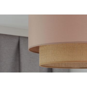 Duolla - Bevestigde hanglamp  BOHO 1xE27/15W/230V diameter 45 cm beige/bruin