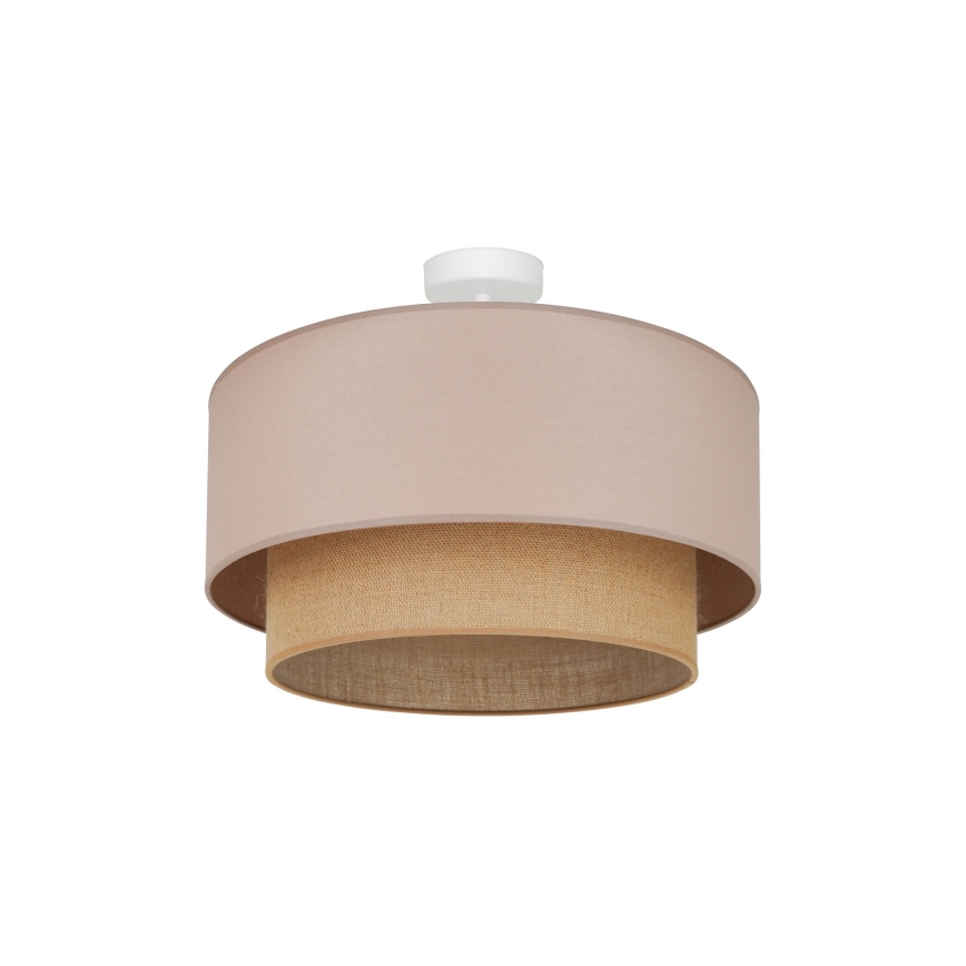 Duolla - Bevestigde hanglamp  BOHO 1xE27/15W/230V diameter 45 cm beige/bruin