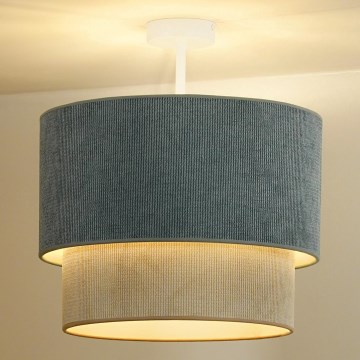 Duolla - Bevestigde hanglamp CORDUROY 1xE27/15W/230V blauw/beige