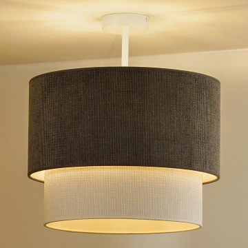 Duolla - Bevestigde hanglamp CORDUROY 1xE27/15W/230V bruin/crème