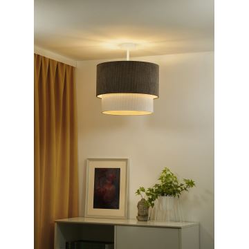 Duolla - Bevestigde hanglamp CORDUROY 1xE27/15W/230V bruin/crème