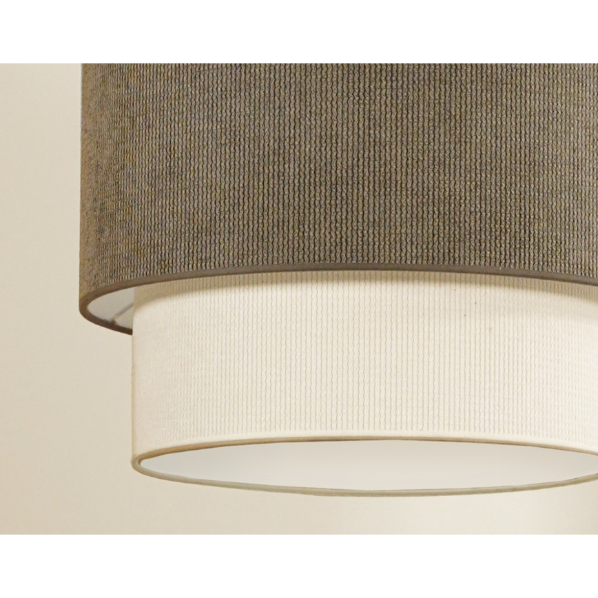 Duolla - Bevestigde hanglamp CORDUROY 1xE27/15W/230V bruin/crème