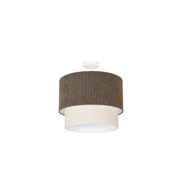 Duolla - Bevestigde hanglamp CORDUROY 1xE27/15W/230V bruin/crème