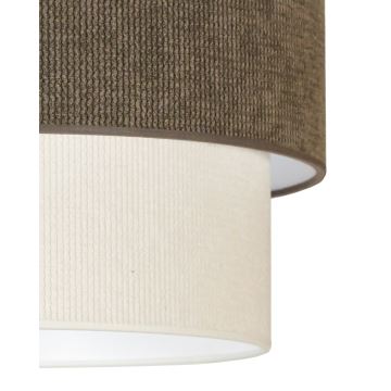 Duolla - Bevestigde hanglamp CORDUROY 1xE27/15W/230V bruin/crème