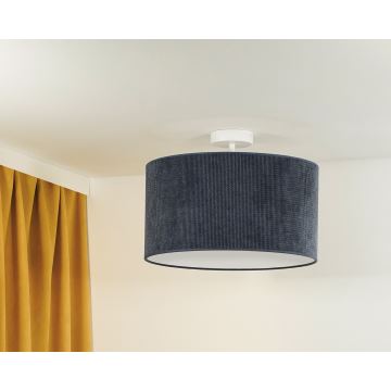 Duolla - Bevestigde hanglamp CORDUROY 1xE27/15W/230V donkerblauw