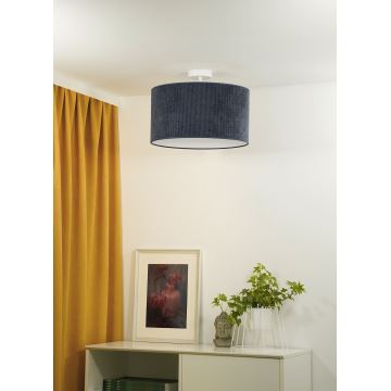 Duolla - Bevestigde hanglamp CORDUROY 1xE27/15W/230V donkerblauw