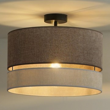 Duolla - Bevestigde hanglamp DOUBLE 1xE27/15W/230V bruin/grijs