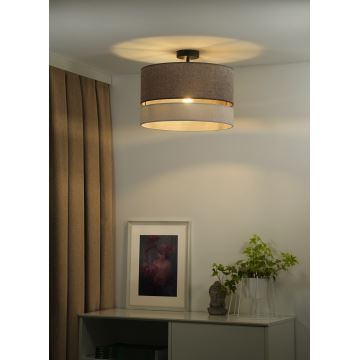 Duolla - Bevestigde hanglamp DOUBLE 1xE27/15W/230V bruin/grijs