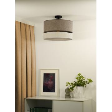 Duolla - Bevestigde hanglamp DOUBLE 1xE27/15W/230V bruin/grijs