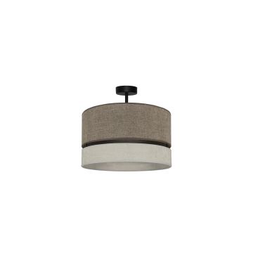 Duolla - Bevestigde hanglamp DOUBLE 1xE27/15W/230V bruin/grijs