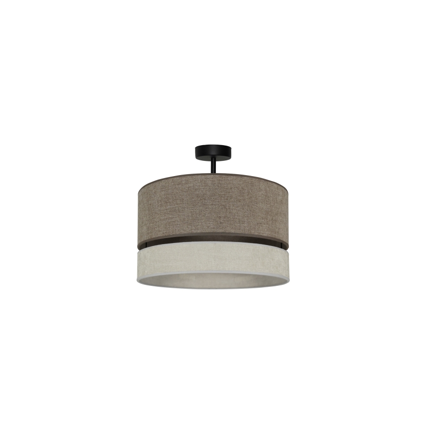 Duolla - Bevestigde hanglamp DOUBLE 1xE27/15W/230V bruin/grijs