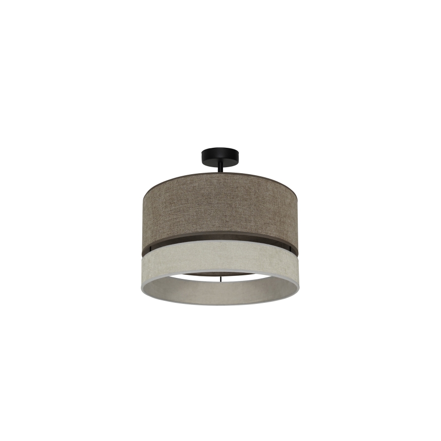 Duolla - Bevestigde hanglamp DOUBLE 1xE27/15W/230V bruin/grijs