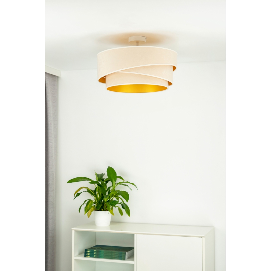 Duolla - Bevestigde hanglamp KOBO 1xE27/15W/230V diameter 45 cm crème