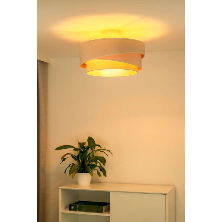 Duolla - Bevestigde hanglamp KOBO 1xE27/15W/230V diameter 45 cm crème