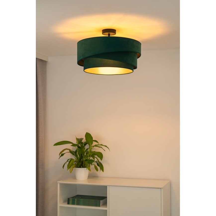 Duolla - Bevestigde hanglamp KOBO 1xE27/15W/230V diameter 45 cm groen