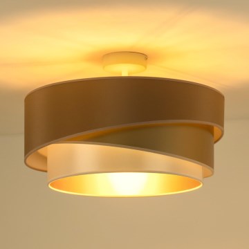 Duolla - Bevestigde hanglamp KOBO 1xE27/15W/230V diameter 45 cm koper/goud/wit