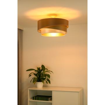 Duolla - Bevestigde hanglamp KOBO 1xE27/15W/230V diameter 45 cm koper/goud/wit