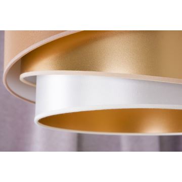 Duolla - Bevestigde hanglamp KOBO 1xE27/15W/230V diameter 45 cm koper/goud/wit