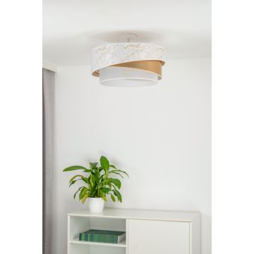 Duolla - Bevestigde hanglamp KOBO 1xE27/15W/230V diameter 45 cm wit/goud