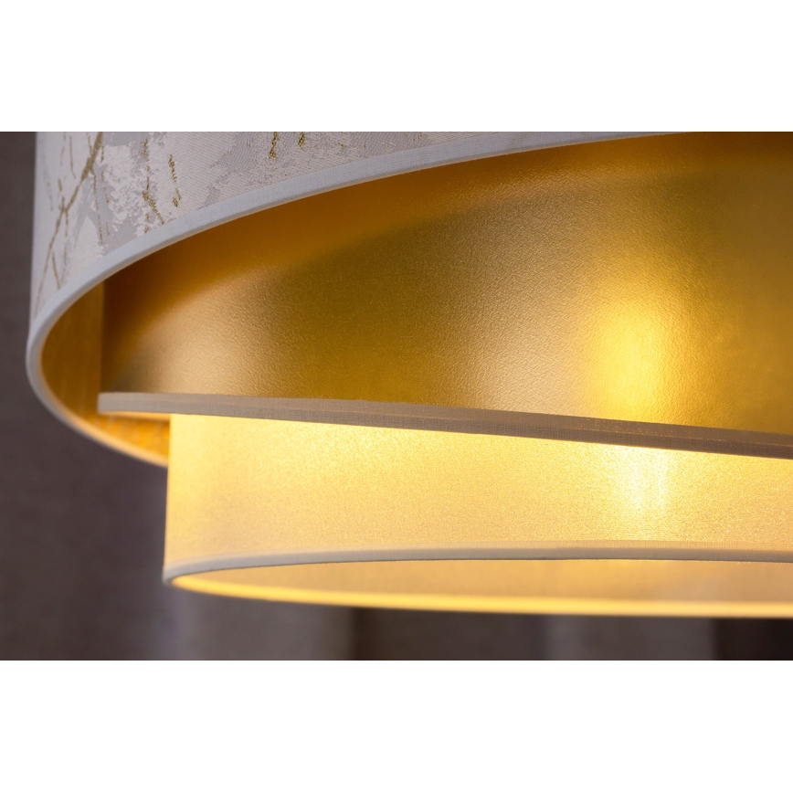 Duolla - Bevestigde hanglamp KOBO 1xE27/15W/230V diameter 45 cm wit/goud