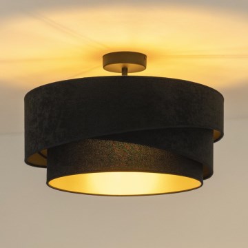 Duolla - Bevestigde hanglamp KOBO 1xE27/15W/230V diameter 45 cm zwart