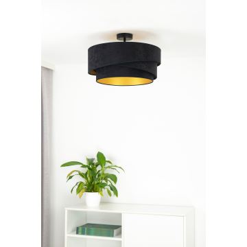 Duolla - Bevestigde hanglamp KOBO 1xE27/15W/230V diameter 45 cm zwart