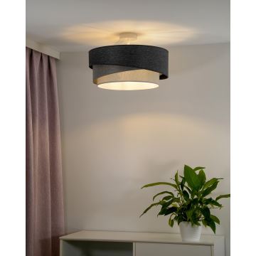 Duolla - Bevestigde hanglamp KOBO 1xE27/15W/230V grijs/wit