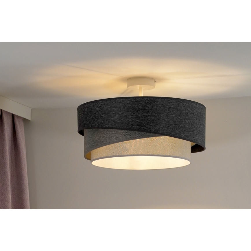 Duolla - Bevestigde hanglamp KOBO 1xE27/15W/230V grijs/wit