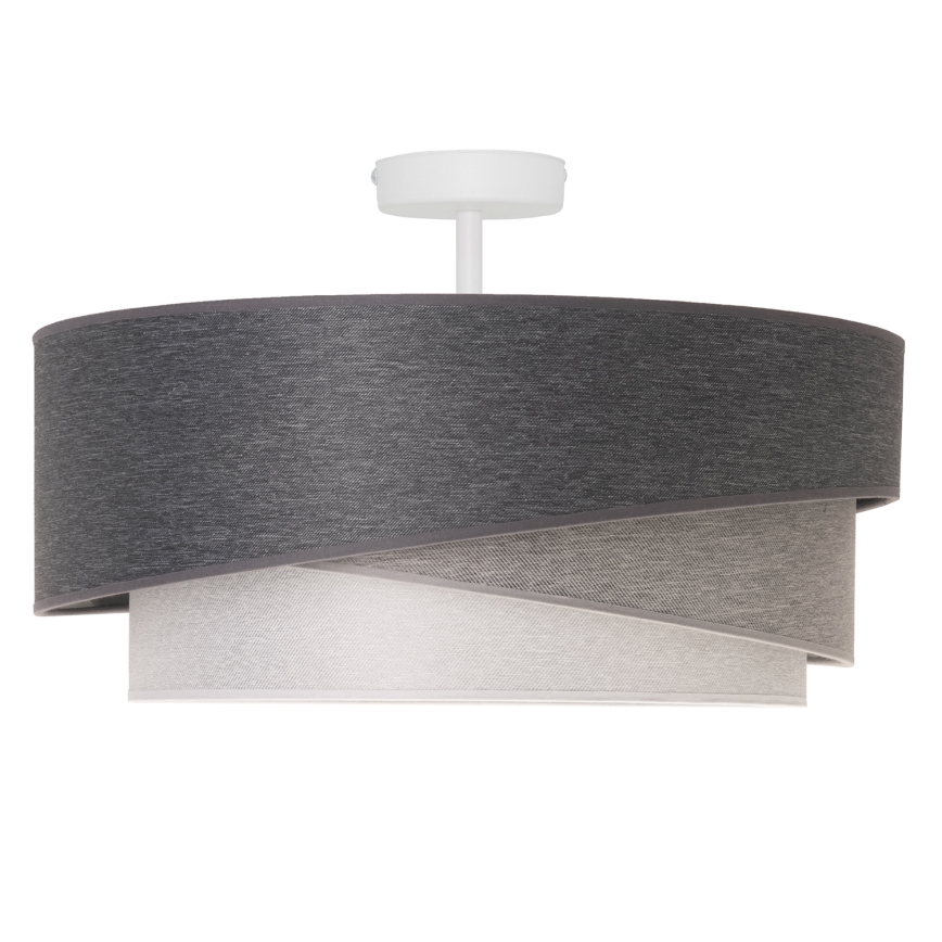 Duolla - Bevestigde hanglamp KOBO 1xE27/15W/230V grijs/wit