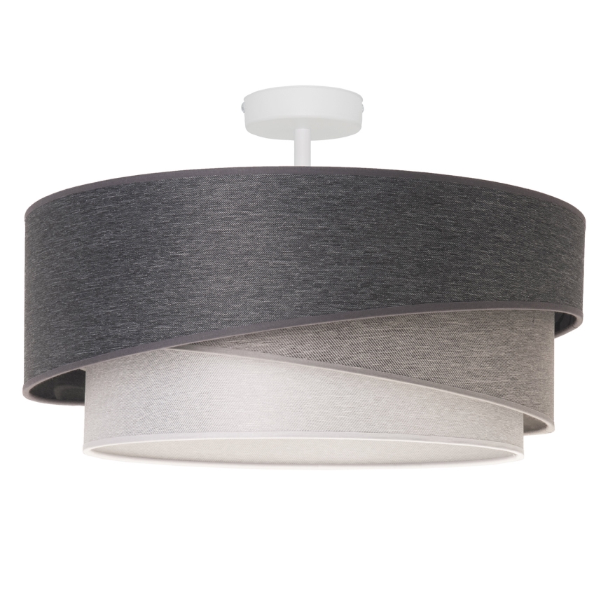 Duolla - Bevestigde hanglamp KOBO 1xE27/15W/230V grijs/wit