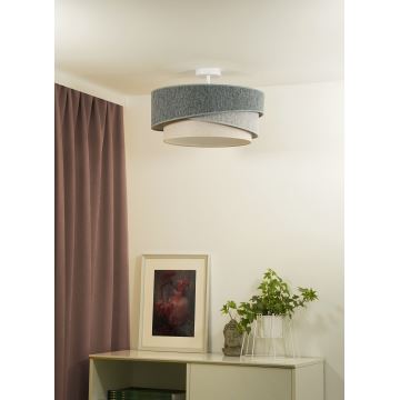 Duolla - Bevestigde hanglamp KOBO ECO RECYCLING 1xE27/15W/230V groen/grijs/crème