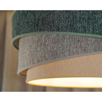 Duolla - Bevestigde hanglamp KOBO ECO RECYCLING 1xE27/15W/230V groen/grijs/crème