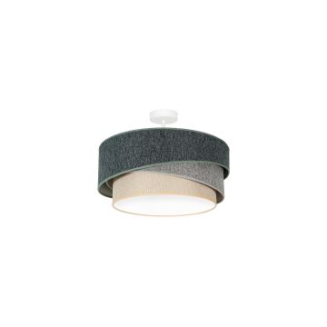 Duolla - Bevestigde hanglamp KOBO ECO RECYCLING 1xE27/15W/230V groen/grijs/crème