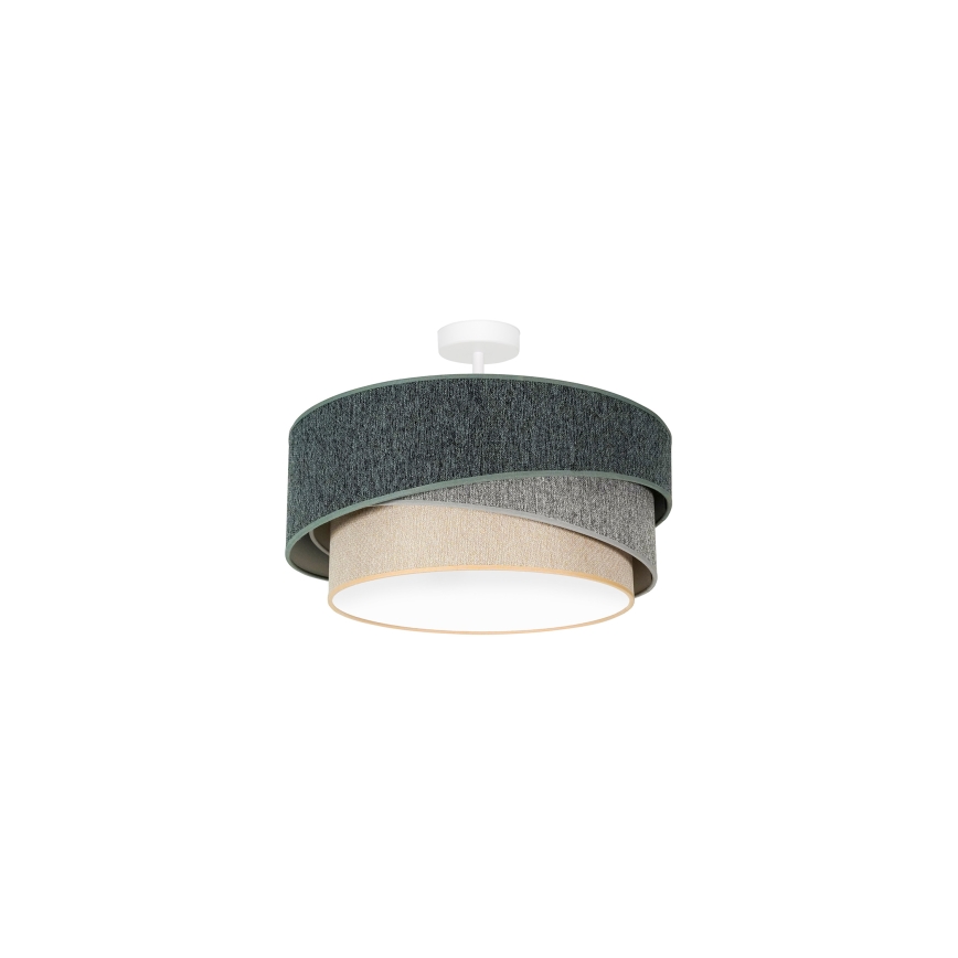 Duolla - Bevestigde hanglamp KOBO ECO RECYCLING 1xE27/15W/230V groen/grijs/crème