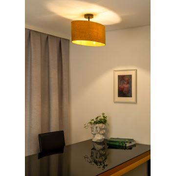 Duolla - Bevestigde hanglamp OVAL 1xE27/15W/230V bruin