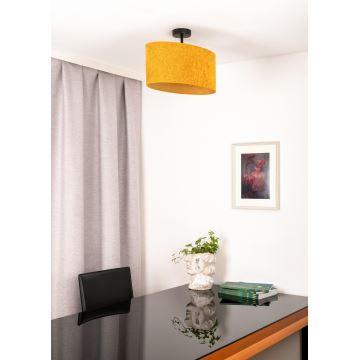 Duolla - Bevestigde hanglamp OVAL 1xE27/15W/230V bruin