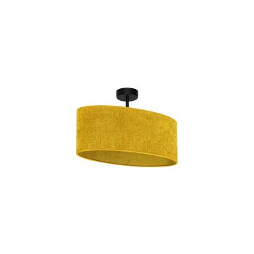 Duolla - Bevestigde hanglamp OVAL 1xE27/15W/230V bruin