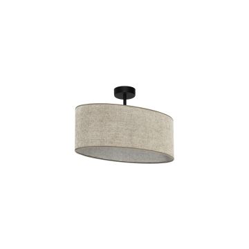 Duolla - Bevestigde hanglamp OVAL 1xE27/15W/230V bruin