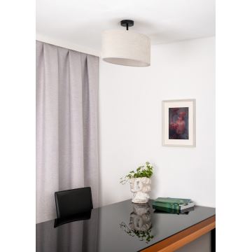 Duolla - Bevestigde hanglamp OVAL 1xE27/15W/230V grijs