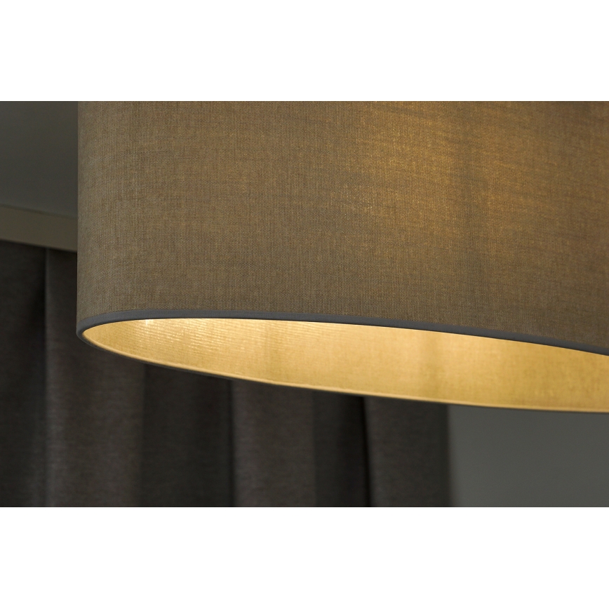 Duolla - Bevestigde hanglamp OVAL 1xE27/15W/230V grijs